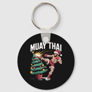 Muay Thai Christmas Tree Martial Arts Kickboxing Key Ring