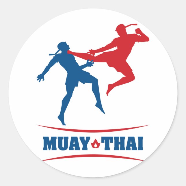 Muay Thai Classic Round Sticker (Front)