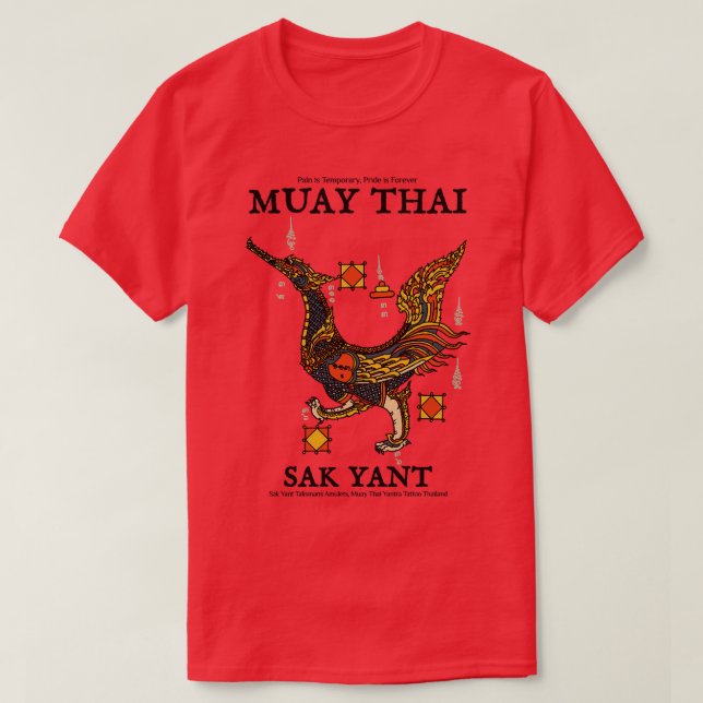 Muay Thai Classic Tattoo Swan T-Shirt (Design Front)