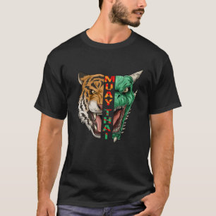 Muay Thai Dragon and Tiger  Nak Muay Kickboxing T-Shirt