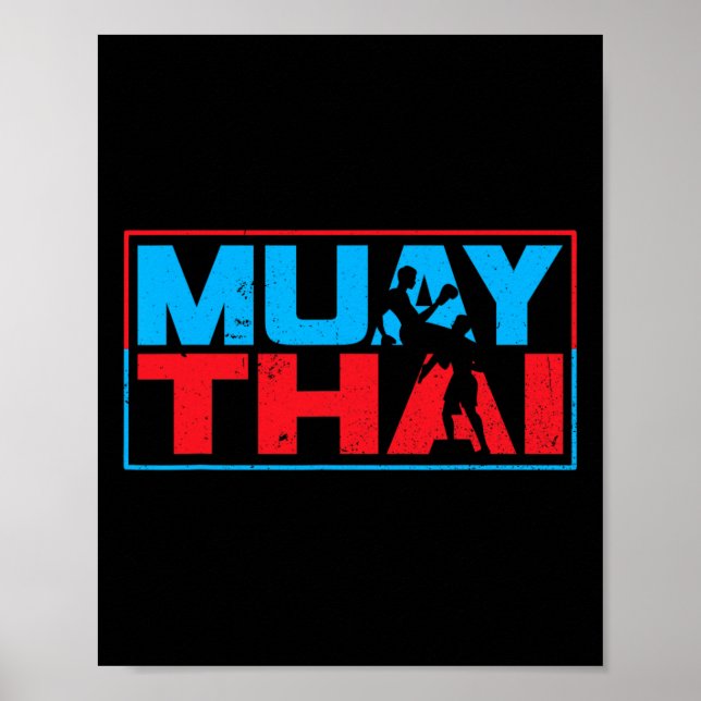 Muay Thai Fighter Boxing Martial Arts Hob  Poster (Front)
