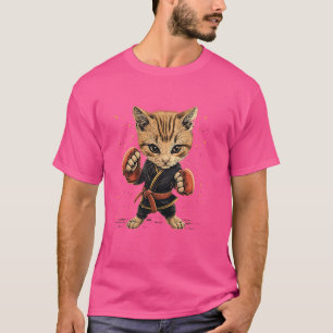 Muay Thai fighter Cat on Muay Thai T-Shirt