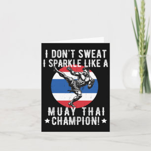 Muay Thai Fighter For Men Dad Boys Thai Kickboxing Card