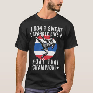 Muay Thai Fighter For Men Dad Boys Thai Kickboxing T-Shirt