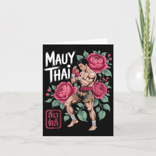 Muay Thai Fighter Kickboxing Martial Arts Lovers Card
