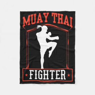 Muay Thai Fighter Martial Arts Hobby Boxing _2  Fleece Blanket
