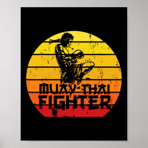 Muay Thai Fighter Thai Boxing Martial Arts Combat  Poster