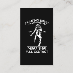 Muay Thai  Full Contact Thai Martial Arts Fighter Business Card