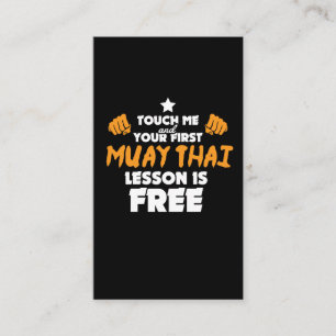 Muay Thai Gift Funny Martial Arts Quote Fighter Business Card