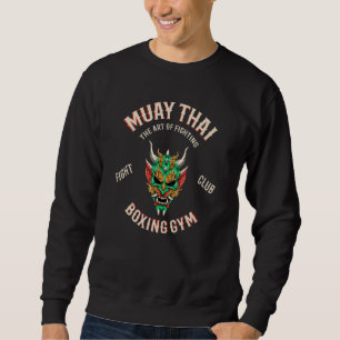 Muay Thai Green Oni Demon Mma Fighting Thai Boxi Sweatshirt