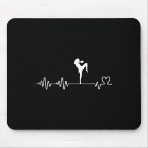 Muay Thai Heartbeat Women Karate Funny Muay Thai  Mouse Mat