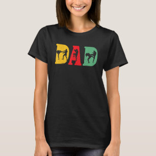 Muay Thai Kick Boxing Martial Art Retro Artsy Dad  T-Shirt