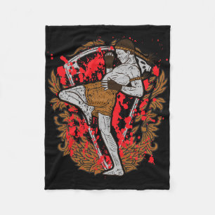 Muay Thai Kickboxing _3 Fleece Blanket
