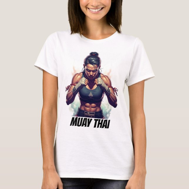 Muay Thai Kickboxing Martial Arts T-Shirt (Front)