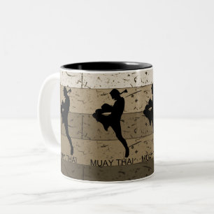 Muay Thai Kickboxing: Martial Arts Thailand Two-Tone Coffee Mug