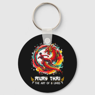 Muay Thai Kickboxing MMA Thai Fighter Eight Limbs Key Ring