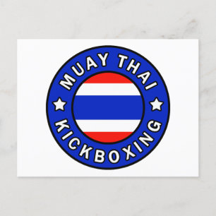 Muay Thai Kickboxing Postcard