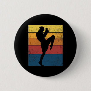 Muay Thai Kickboxing Retro Vintage Gift _1 6 Cm Round Badge