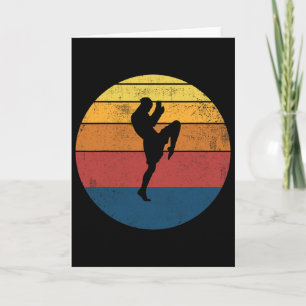 Muay Thai Kickboxing Retro Vintage Gift Card