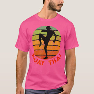 Muay Thai Kickboxing Silhouette Boxer Thailand T-Shirt