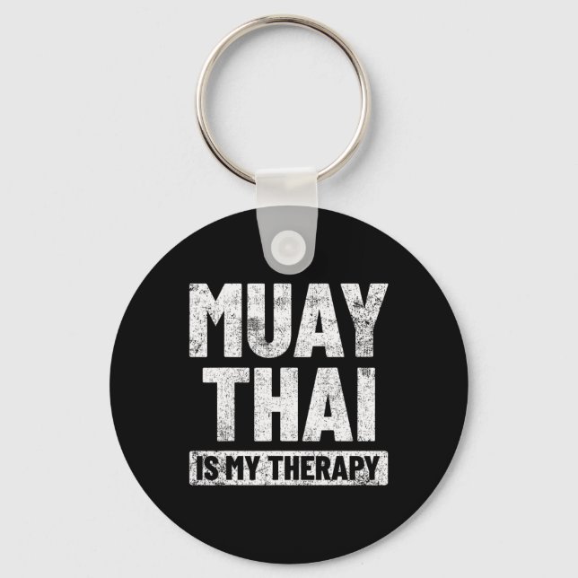 Muay Thai Kickboxing Thai Boxing  Key Ring (Front)