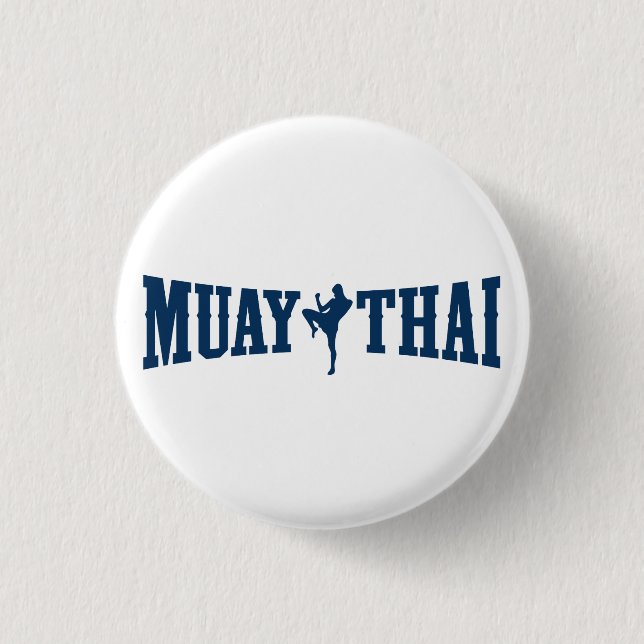 Muay Thai Logo 3 Cm Round Badge (Front)