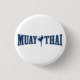 Muay Thai Logo 3 Cm Round Badge