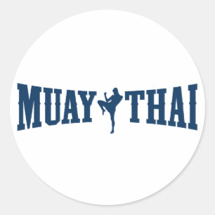Muay Thai Logo Classic Round Sticker