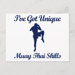 muay thai martial art designs postcard