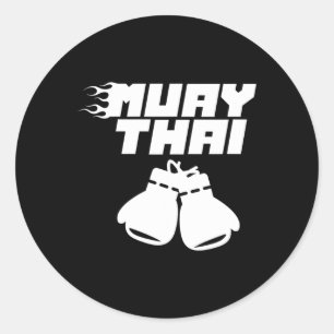 Muay Thai Martial Arts Fighter Hob  Classic Round Sticker