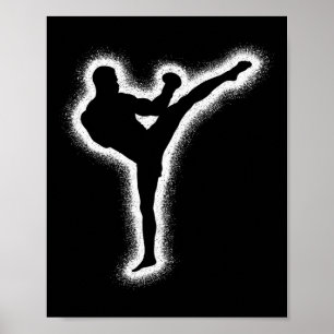 Muay Thai Martial Arts Kickboxer Kids Boys Men Kic Poster