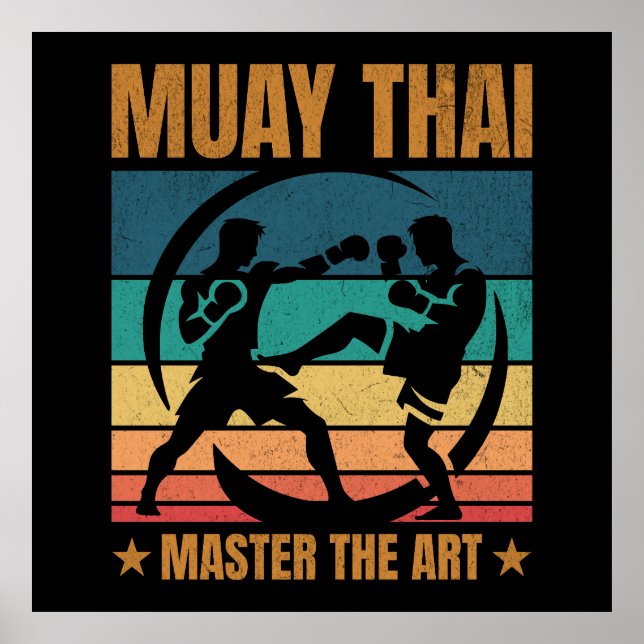 Muay Thai Master The Art Boxer Boxing Practitioner Poster (Front)