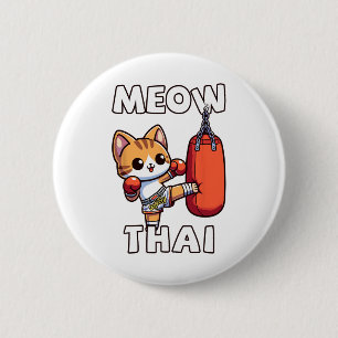 Muay Thai Meow Thai 6 Cm Round Badge