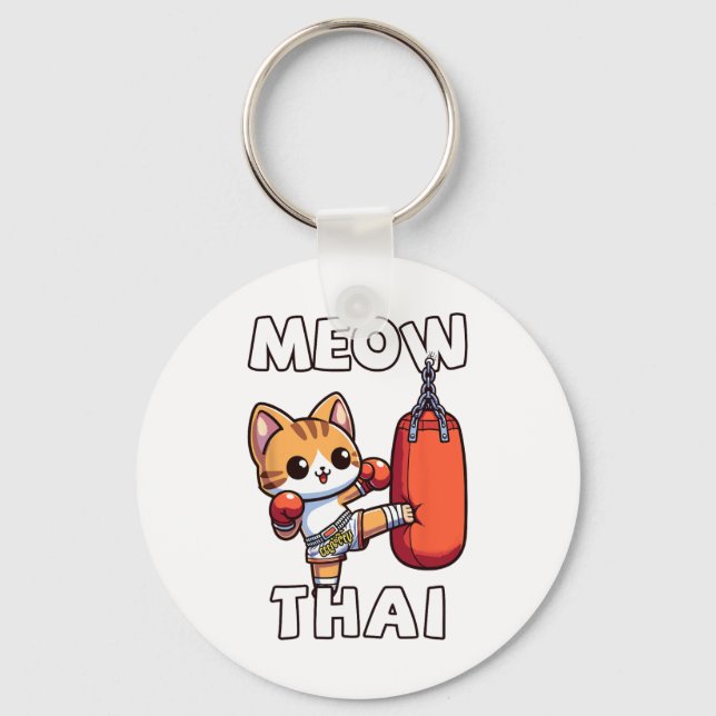 Muay Thai Meow Thai  Key Ring (Front)
