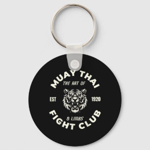 Muay Thai Mma Fight Tattoo Tiger Art Of 8 Limbs Ki Key Ring