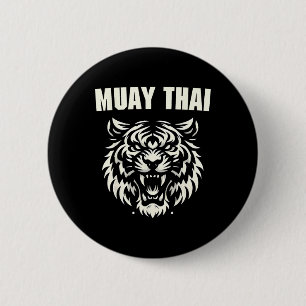 Muay Thai Mma Fight Tattoo Tiger Roar Kickboxing T 6 Cm Round Badge