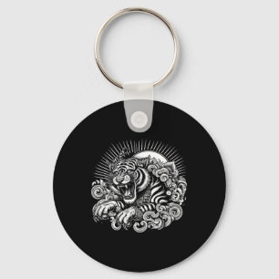 Muay Thai Mma Fight Tattoo Tiger Roar Kickboxing T Key Ring
