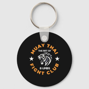 Muay Thai Mma Fight Tattoo Tiger Roar Kickboxing T Key Ring
