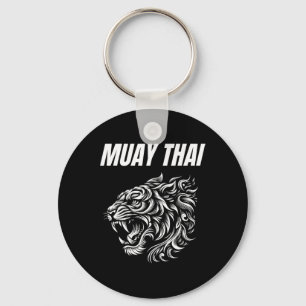 Muay Thai Mma Fight Tattoo Tiger Roar Kickboxing T Key Ring