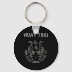 Muay Thai Mma Fight Tattoo Twin Tiger Kickboxing T Key Ring