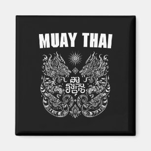 Muay Thai Mma Fight Tattoo Twin Tiger Kickboxing T Magnet