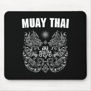 Muay Thai Mma Fight Tattoo Twin Tiger Kickboxing T Mouse Mat