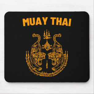 Muay Thai Mma Fight Tattoo Twin Tiger Kickboxing T Mouse Mat