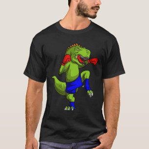 Muay Thai Mma Fighter T-rex Mixed Martial Art Comb T-Shirt