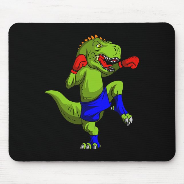 Muay Thai Mma Fighter T-rex Mixed Martial Art Comt Mouse Mat (Front)