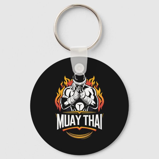 Muay Thai Mma Thai Boxing Fighter  Key Ring (Front)