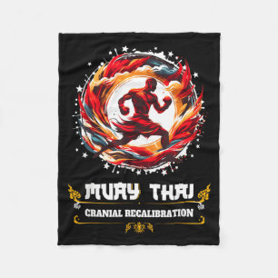 Muay Thai MMA Thai Boxing Kickboxing Gym Culture Fleece Blanket