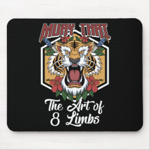 Muay Thai Mma Tiger 8 Limbs Art Kickboxing  Mouse Mat