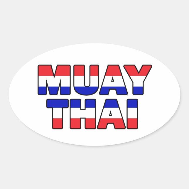 Muay Thai Oval Sticker (Front)