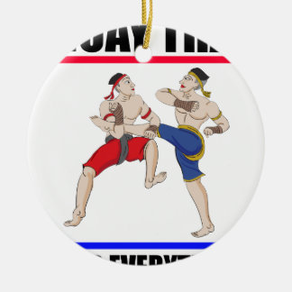 Muay Thai over everything Ceramic Tree Decoration